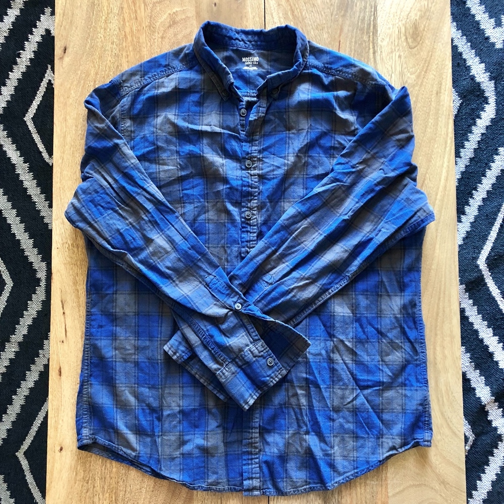 Mossimo Button Down Plaid Shirt